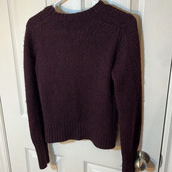 Sold - Size small club, Monaco wool and alpaca blend maroon knit sweater - Picture 4 of 5